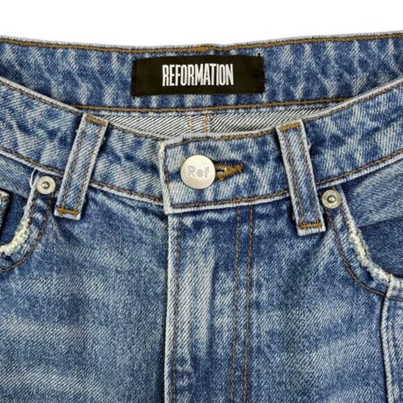 Reformation Seamed Jeans In Celtic Wash - Picture 5 of 9